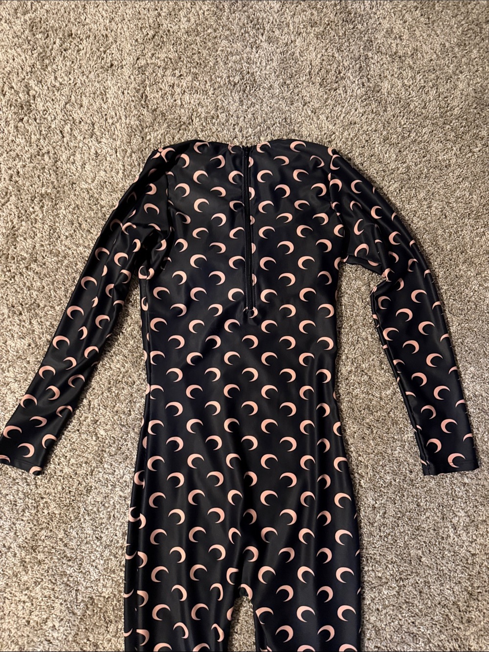 Marine Serre Black Crescent Moon Print Jumpsuit - Picture 5 of 5